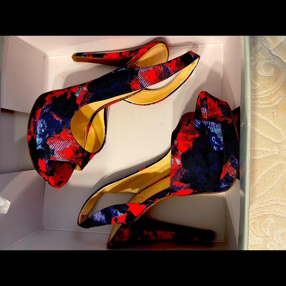 Jessica Simpson Slingback platform heels